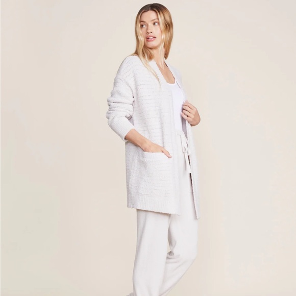 BAREFOOT DREAMS CozyChic Boucle Welt Pocket Cardigan | Size L 🆕 - Picture 3 of 10